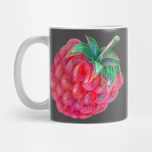 Raspberry in Colored Pencils Mug